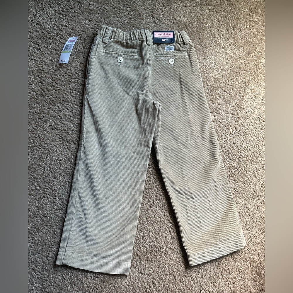 NWT vineyard vines boys corduroy pants. Tan color. 4T.